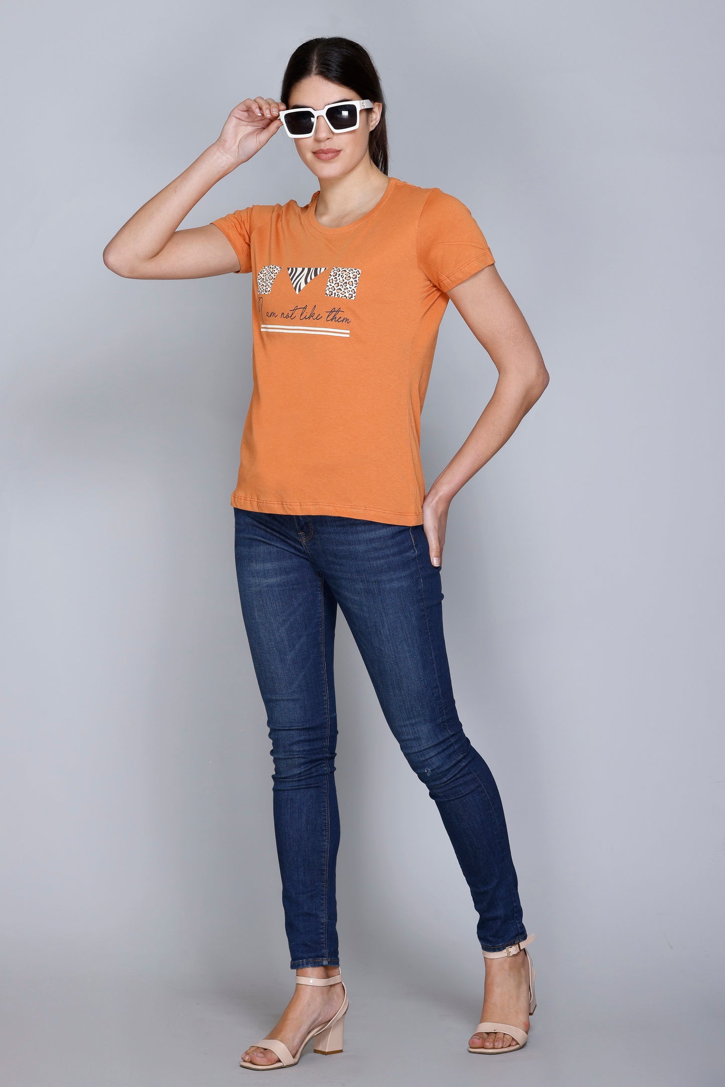 Orange Graphic Tee – Bold & Trendy Casual Wear | ANGELBELLS