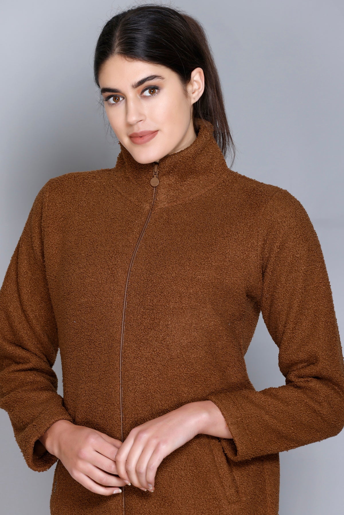 ANGELBELLS | Cloud-Soft Evergreen Sherpa Cocoon Jacket