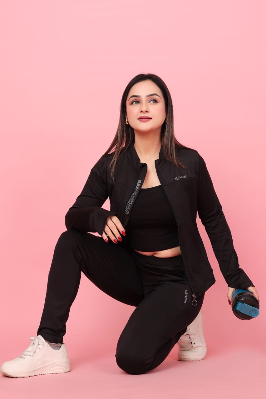 Angelbells Women’s Premium Activewear Co-Ord Set | Stylish Top & Bottom Gym Wear