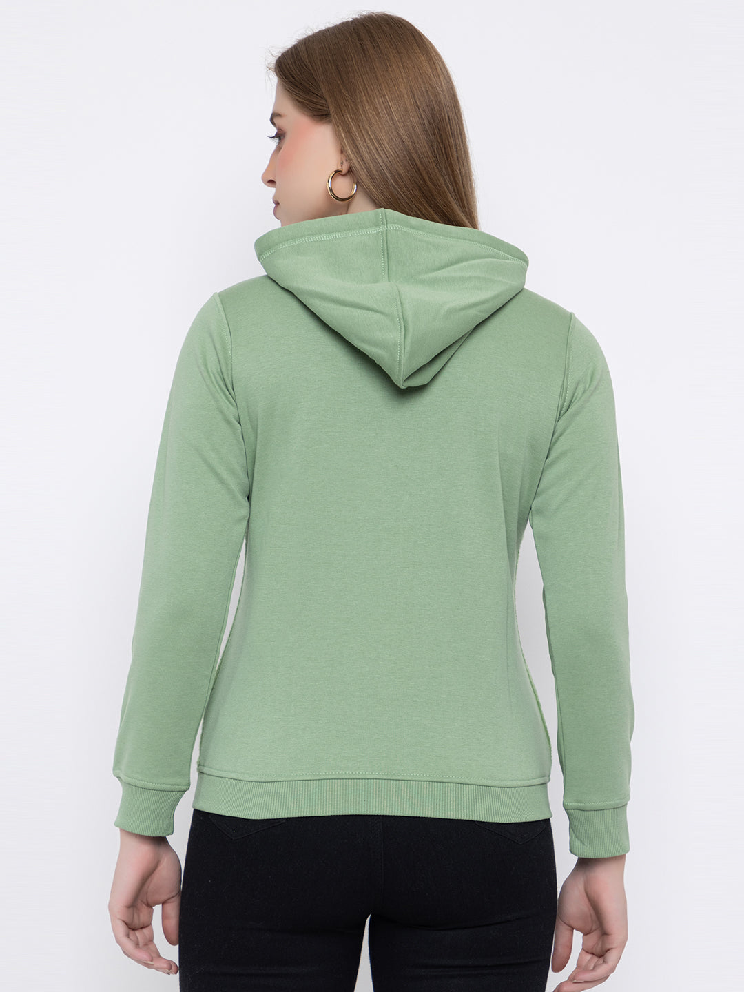 ANGELBELLS Women Designer Hoodie Sweatshirt (6432 FH - KIWI)