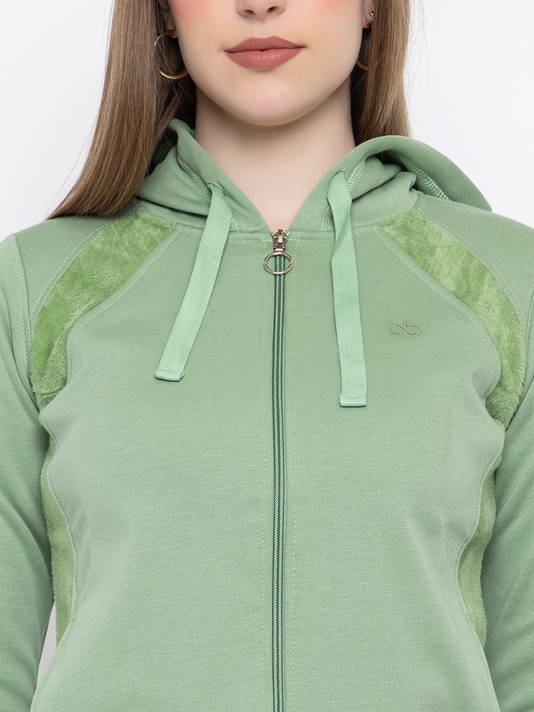 ANGELBELLS Women Designer Hoodie Sweatshirt (6432 FH - KIWI)