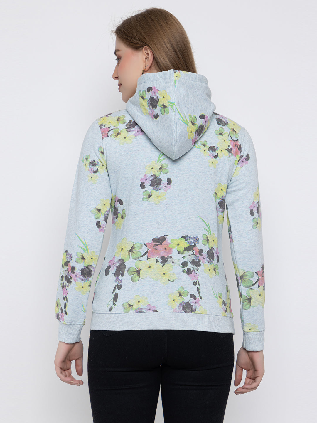 ANGELBELLS | Women's Stylish Hoodie Fleece Floral Sweatshirt