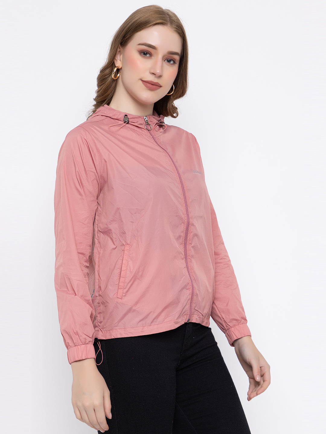 Baby Pink Hooded Windproof – Lightweight & Stylish | Activewear