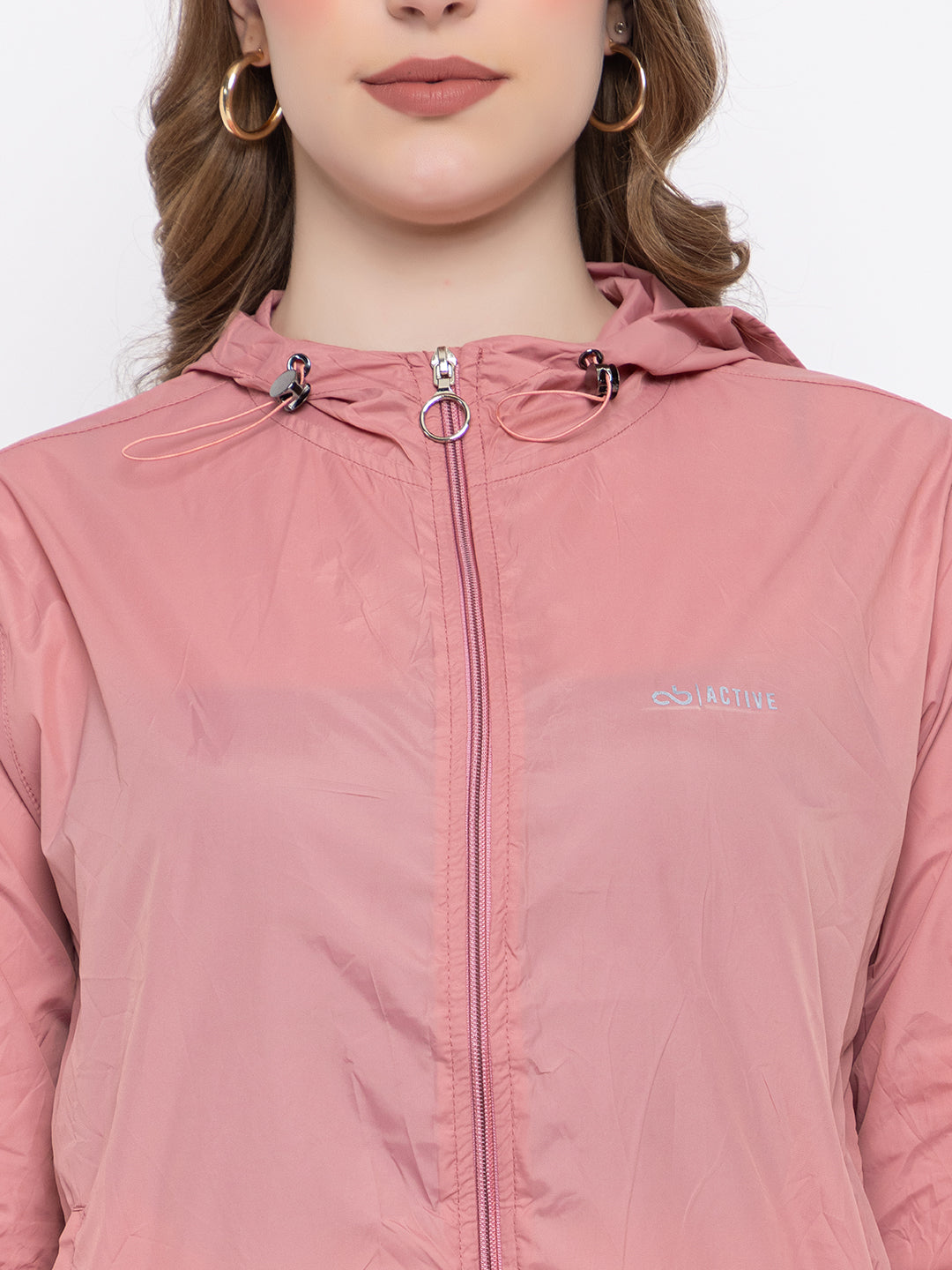 Baby Pink Hooded Windproof – Lightweight & Stylish | Activewear