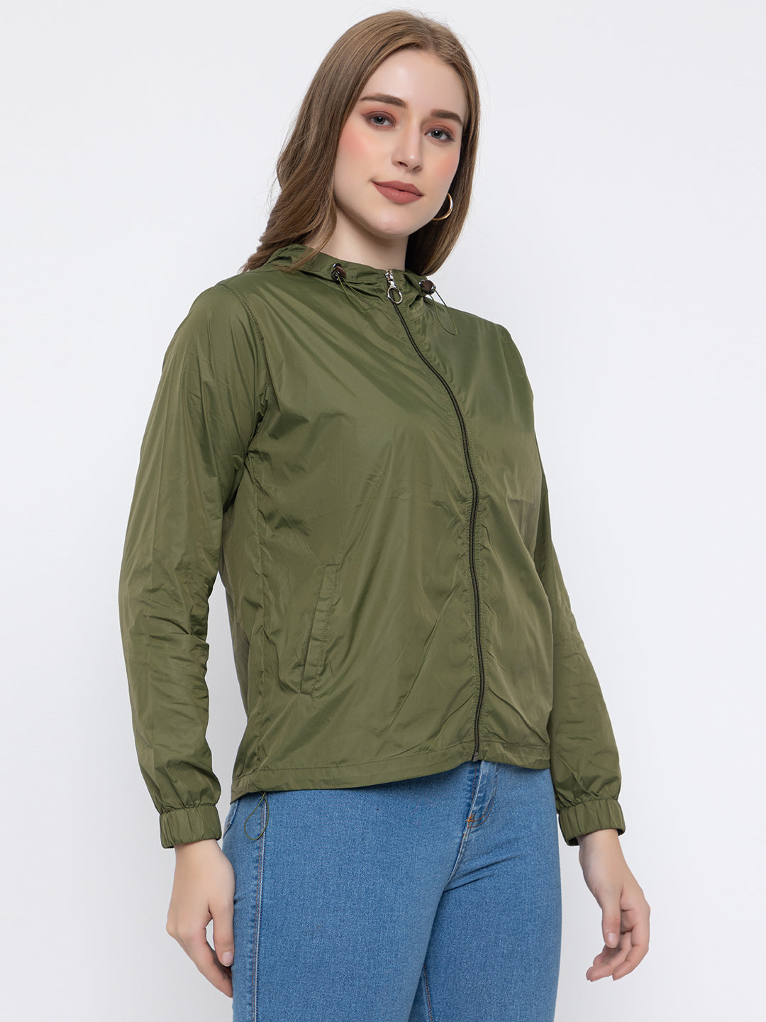 Olive Green Hooded Windproof – Lightweight & Stylish | Activewear