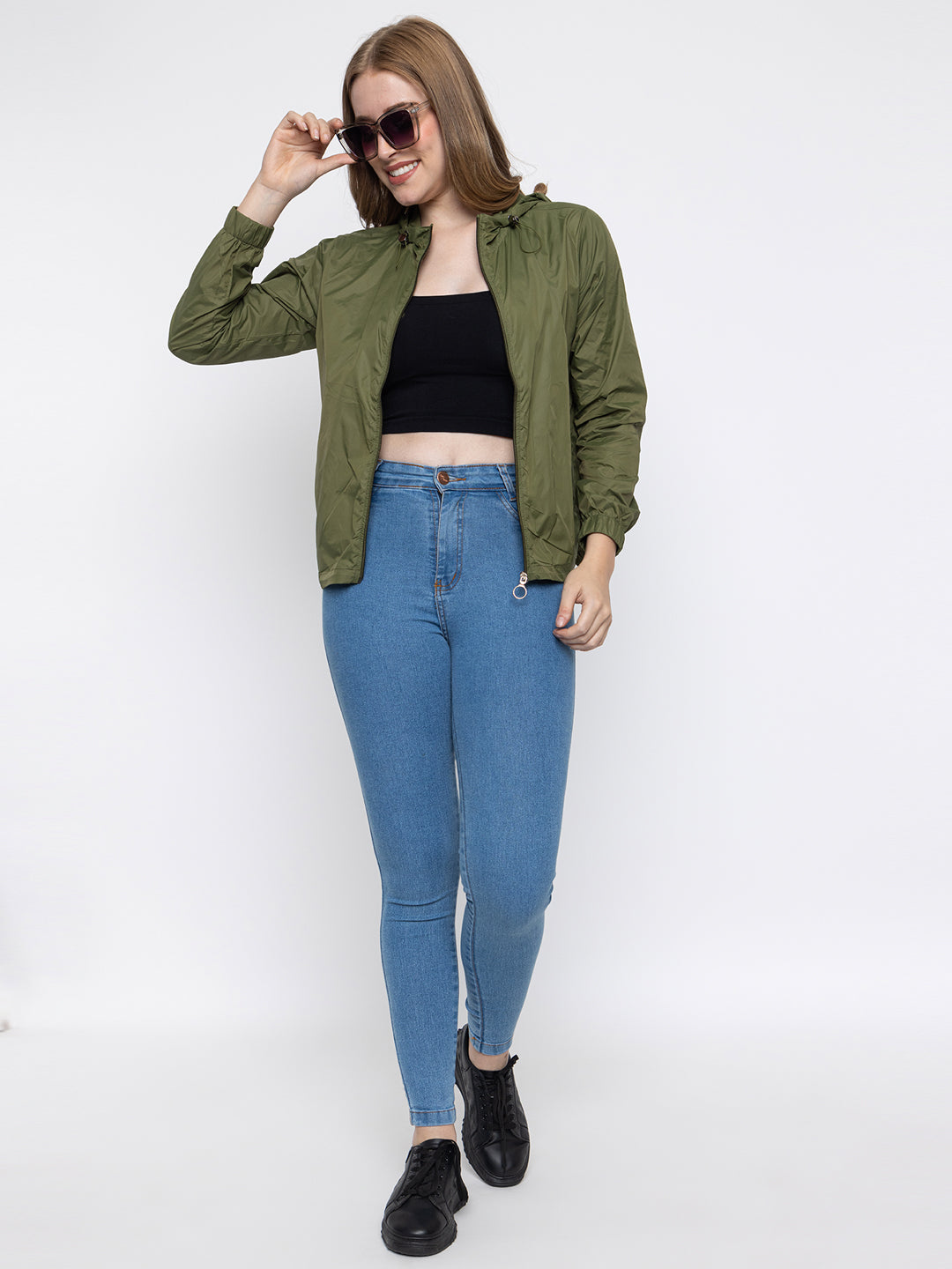 Olive Green Hooded Windproof – Lightweight & Stylish | Activewear