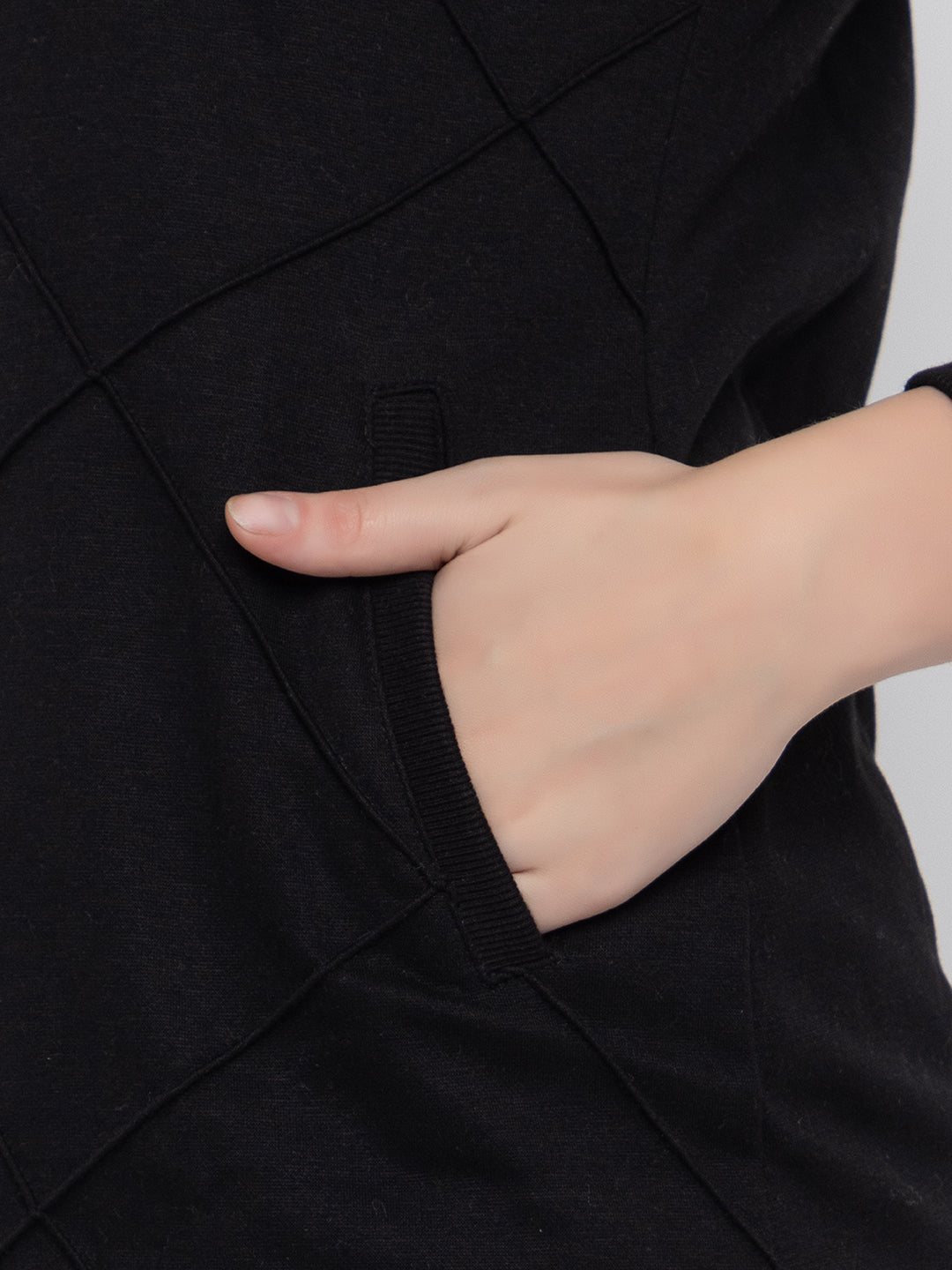 ANGELBELLS | Cozy Chic Fur Fleece Longline Hoodie Dress with Golden Zipper & Hip-Cover Design