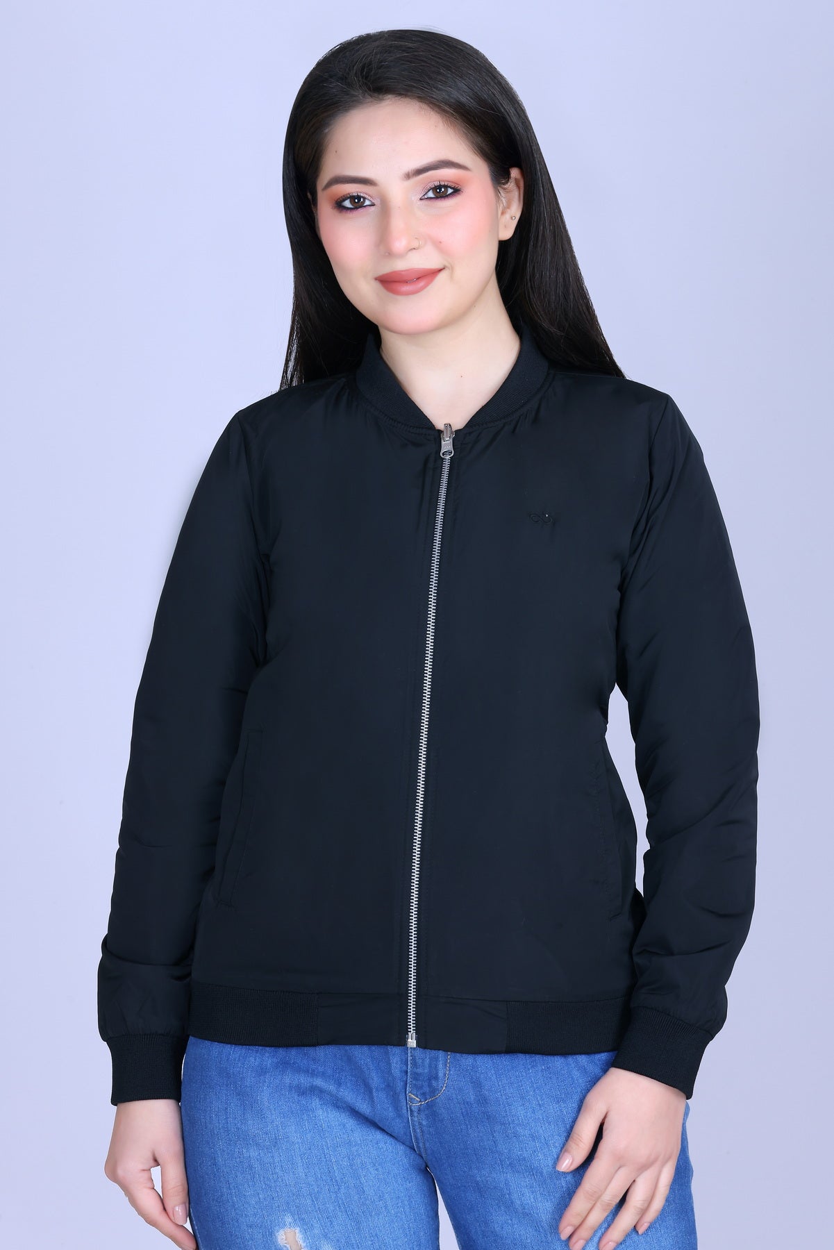 Angelbells Reversible Black-Kiwi Bomber: YKK Zip Dual-Fleece Luxury