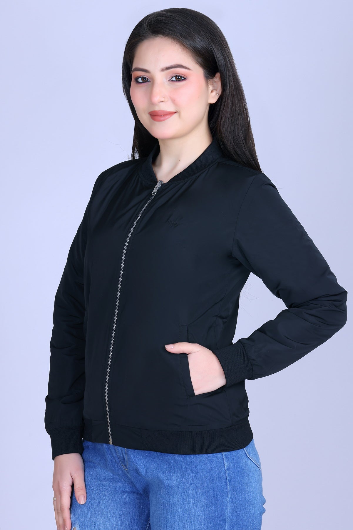 Angelbells Reversible Black-Kiwi Bomber: YKK Zip Dual-Fleece Luxury
