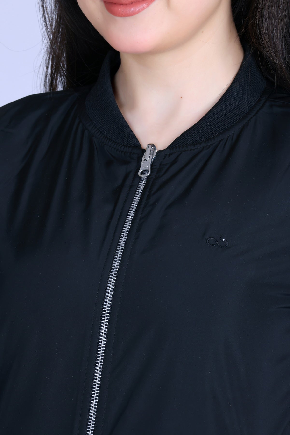 Angelbells Reversible Black-Kiwi Bomber: YKK Zip Dual-Fleece Luxury