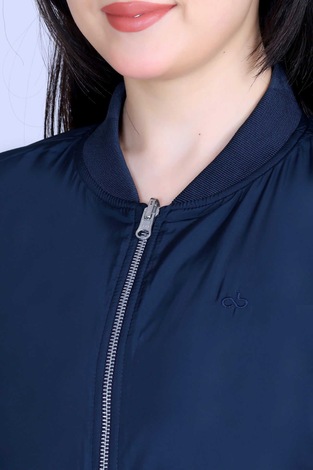 Angelbells Reversible Navy-Pink Bomber: YKK Zip Dual-Fleece Luxury