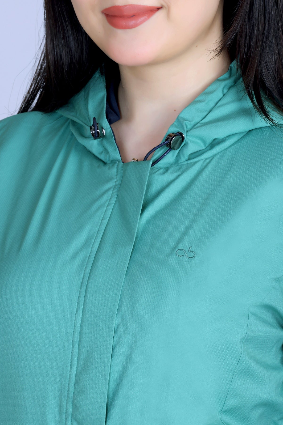 **Angelbells Green-Navy Reversible Hoodie: Elastic Dual-NS Bomber Bliss**