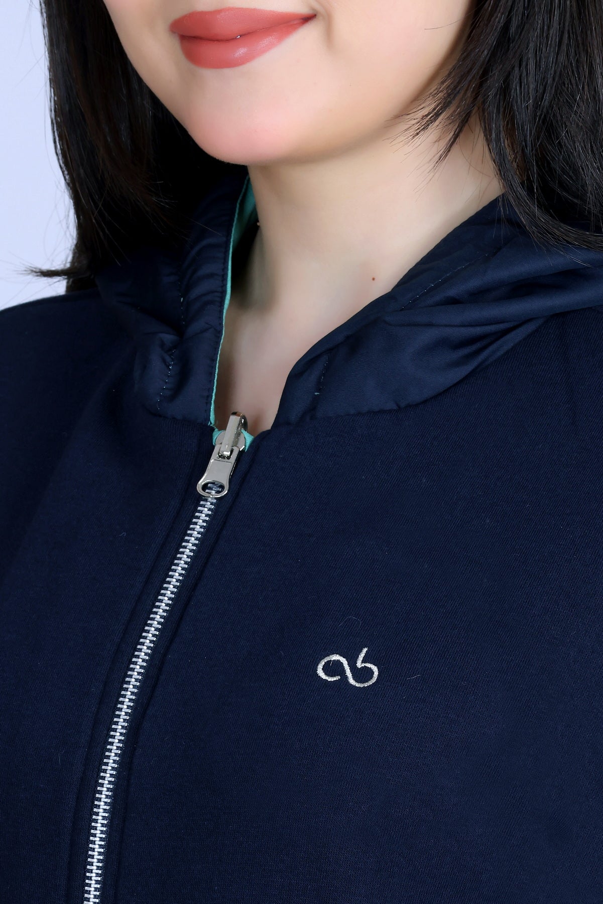 **Angelbells Green-Navy Reversible Hoodie: Elastic Dual-NS Bomber Bliss**