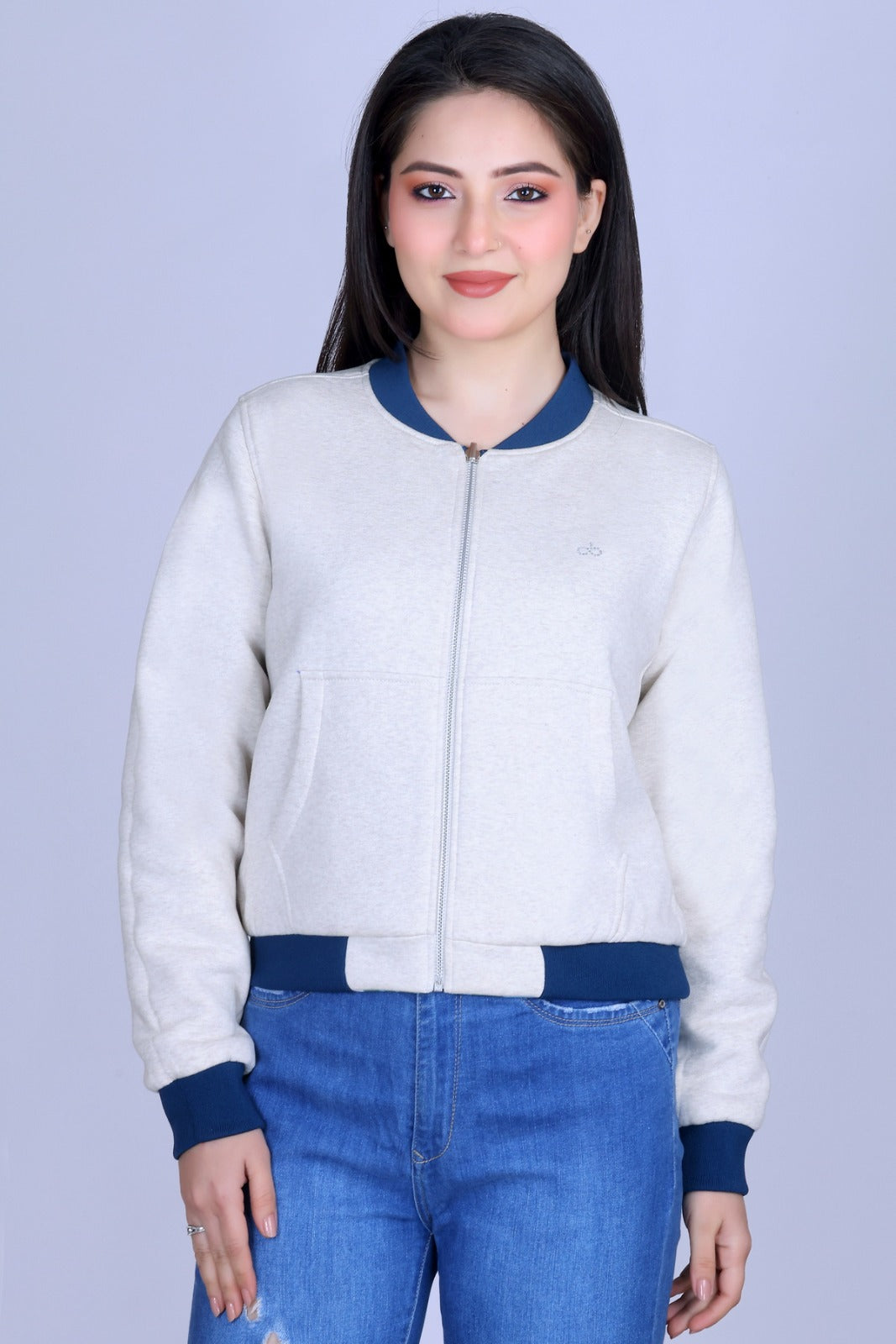 Angelbells Women Winter Reversible Crop Sweatshirt – Premium Wool, Warm & Stylish