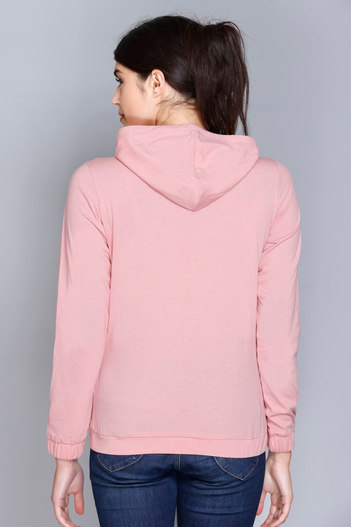 ANGELBELLS Sun Protection Hoodie – Elegant & Cozy Everyday Layer | Dusty Pink | 36515 FH