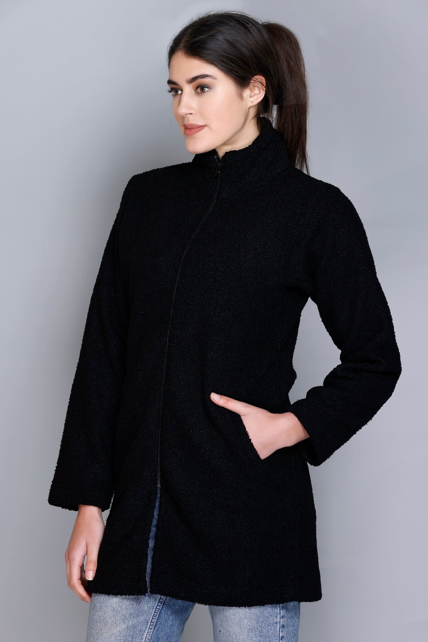 ANGELBELLS | Cloud-Soft Evergreen Sherpa Cocoon Jacket