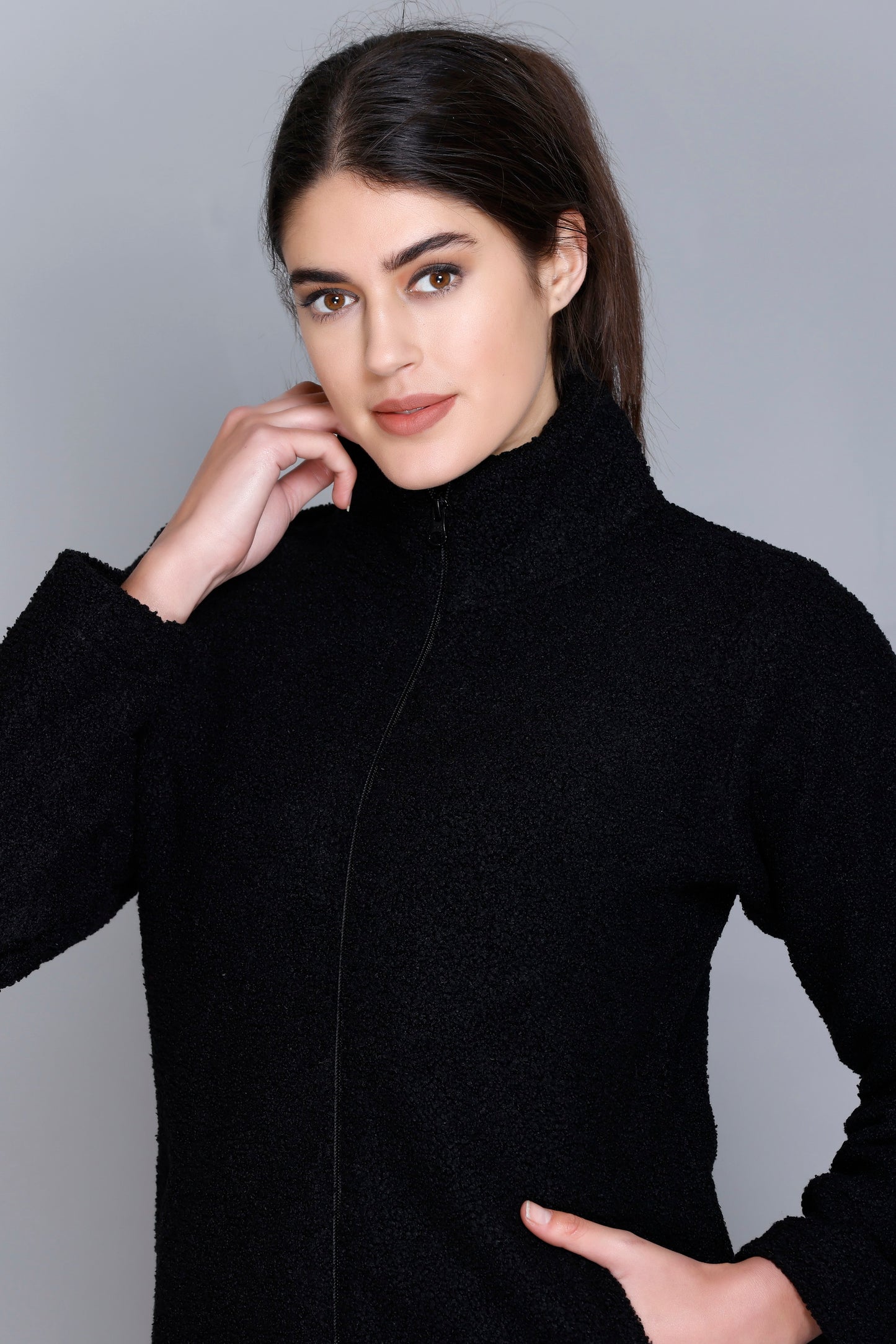 ANGELBELLS | Cloud-Soft Evergreen Sherpa Cocoon Jacket