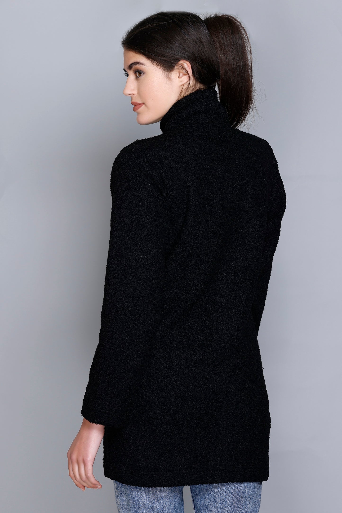 ANGELBELLS | Cloud-Soft Evergreen Sherpa Cocoon Jacket