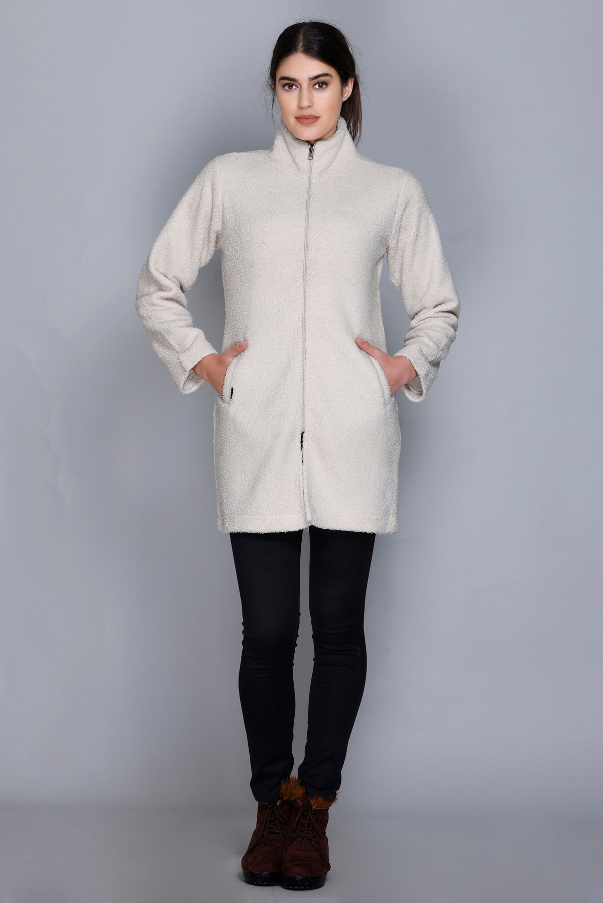 ANGELBELLS | Cloud-Soft Evergreen Sherpa Cocoon Jacket