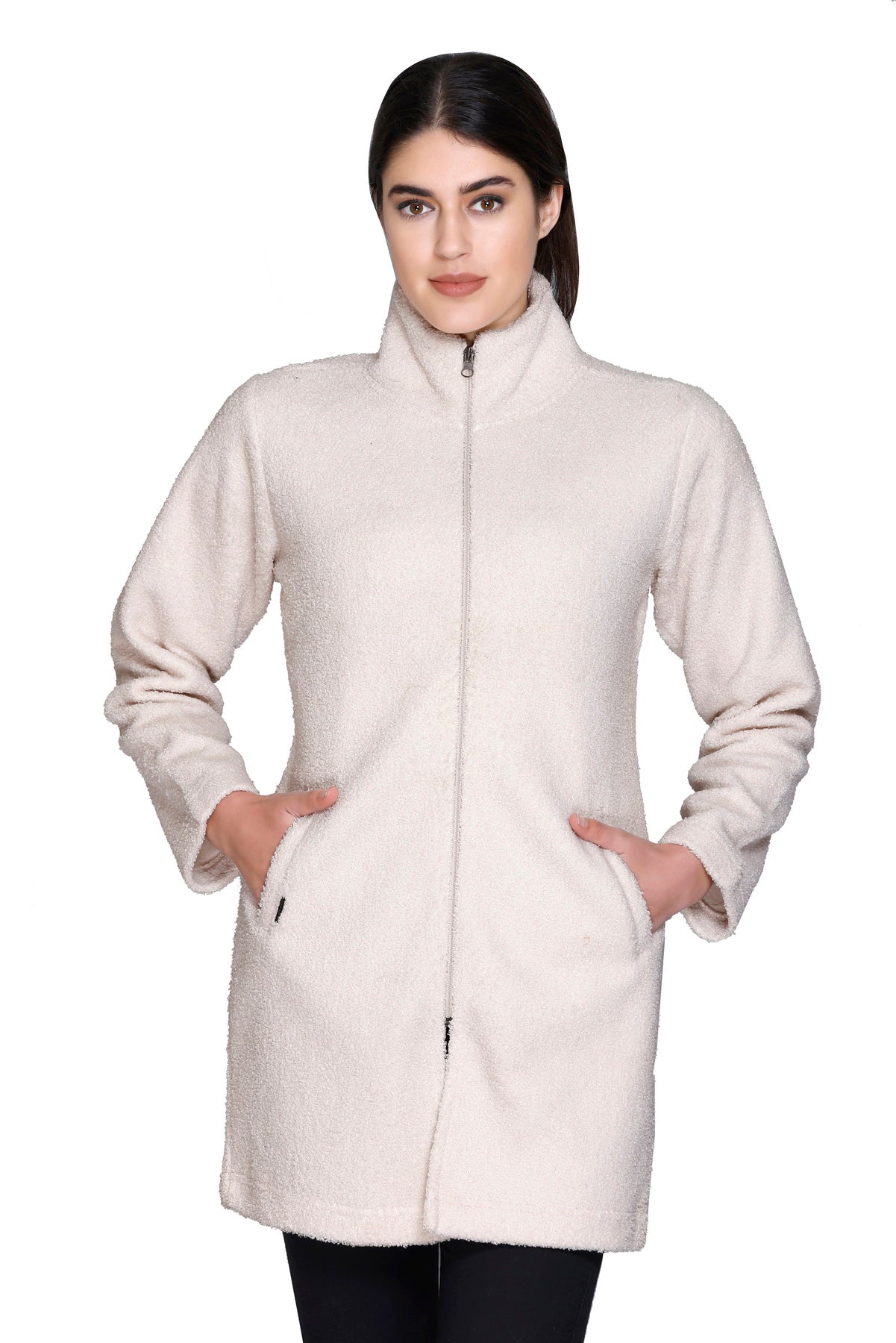 ANGELBELLS | Cloud-Soft Evergreen Sherpa Cocoon Jacket