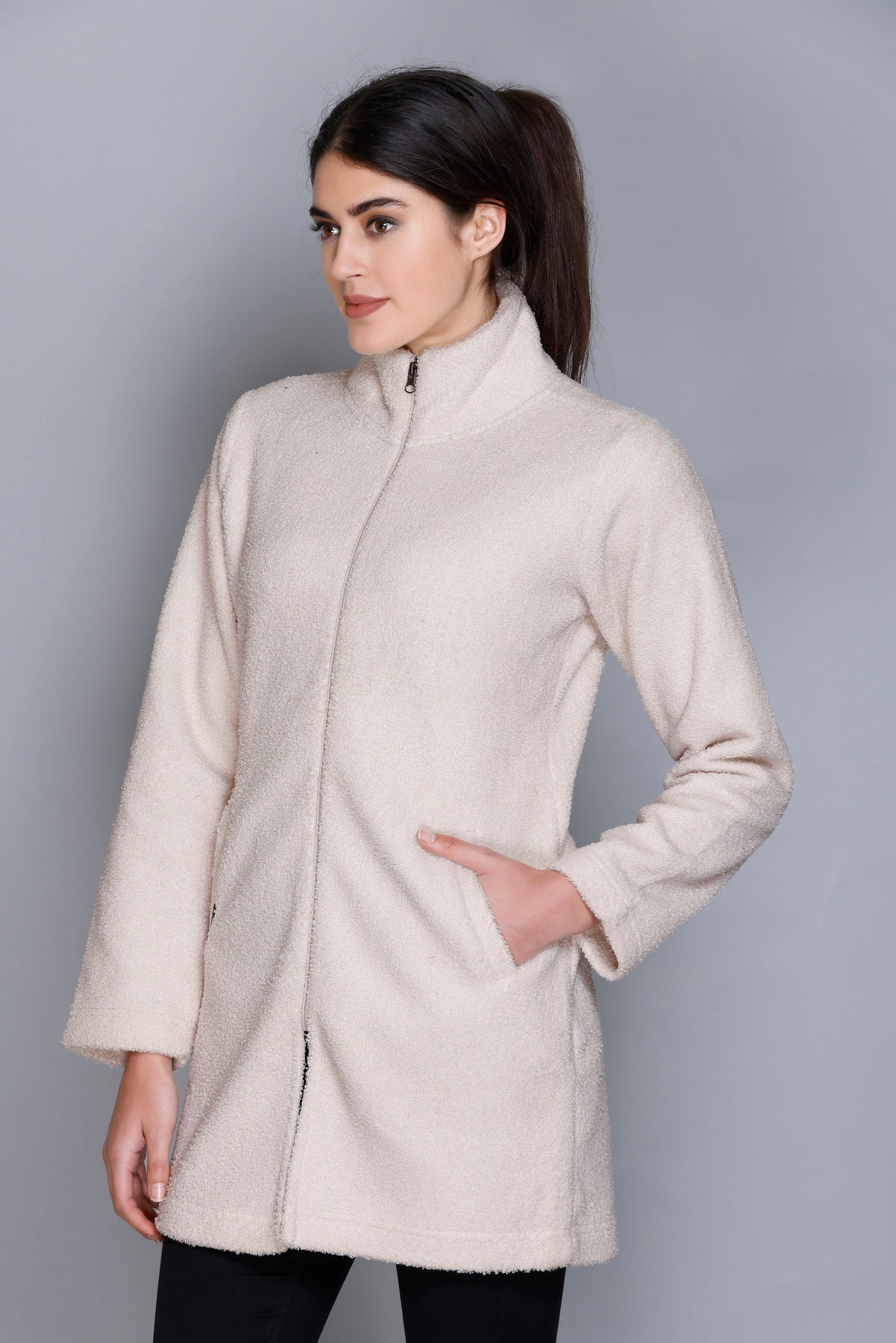 ANGELBELLS | Cloud-Soft Evergreen Sherpa Cocoon Jacket