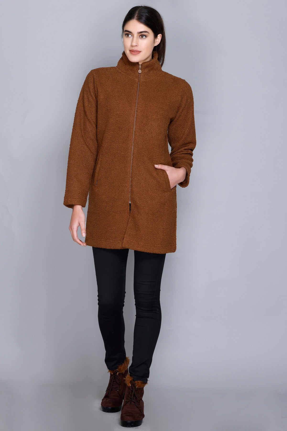 ANGELBELLS | Cloud-Soft Evergreen Sherpa Cocoon Jacket