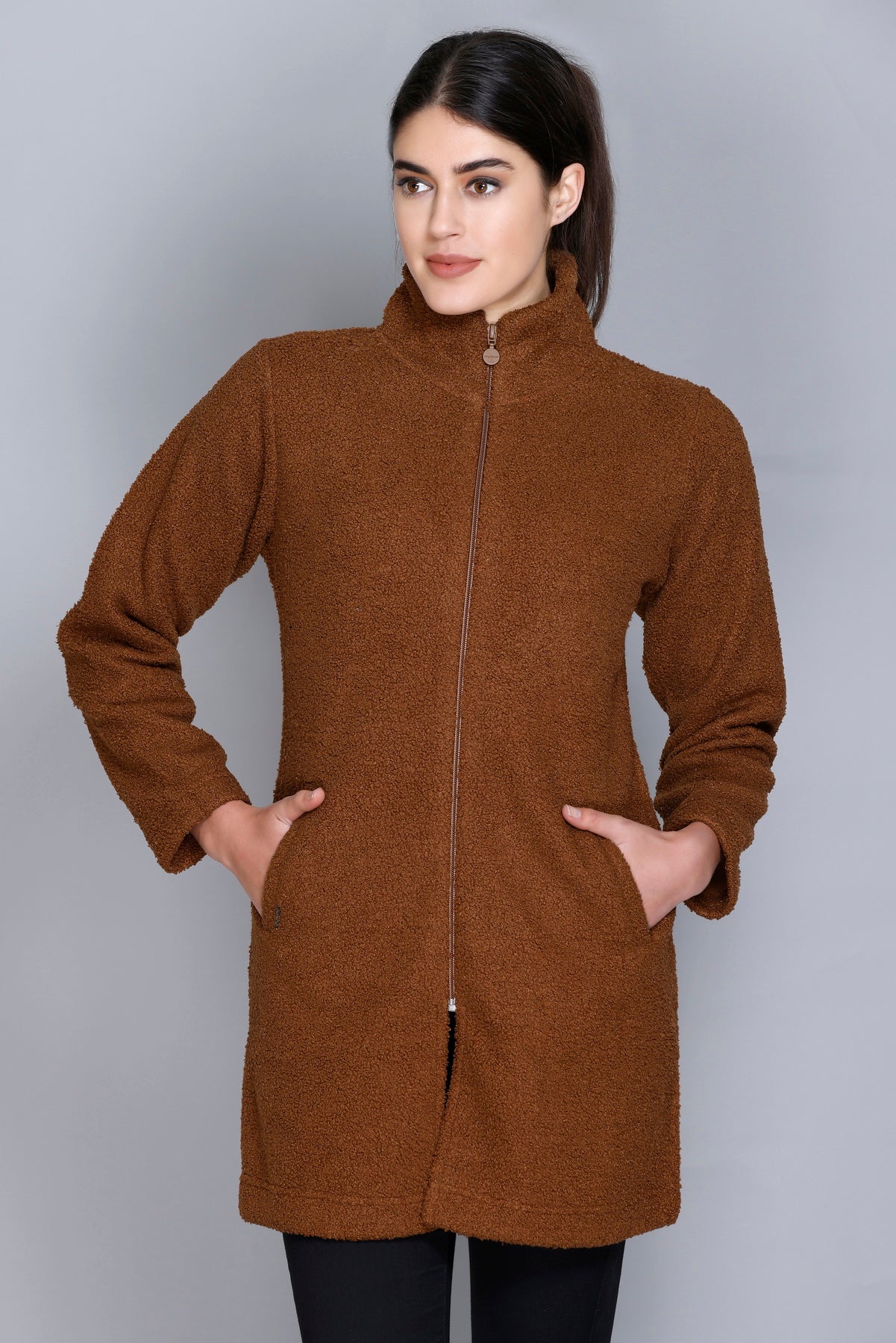 ANGELBELLS | Cloud-Soft Evergreen Sherpa Cocoon Jacket