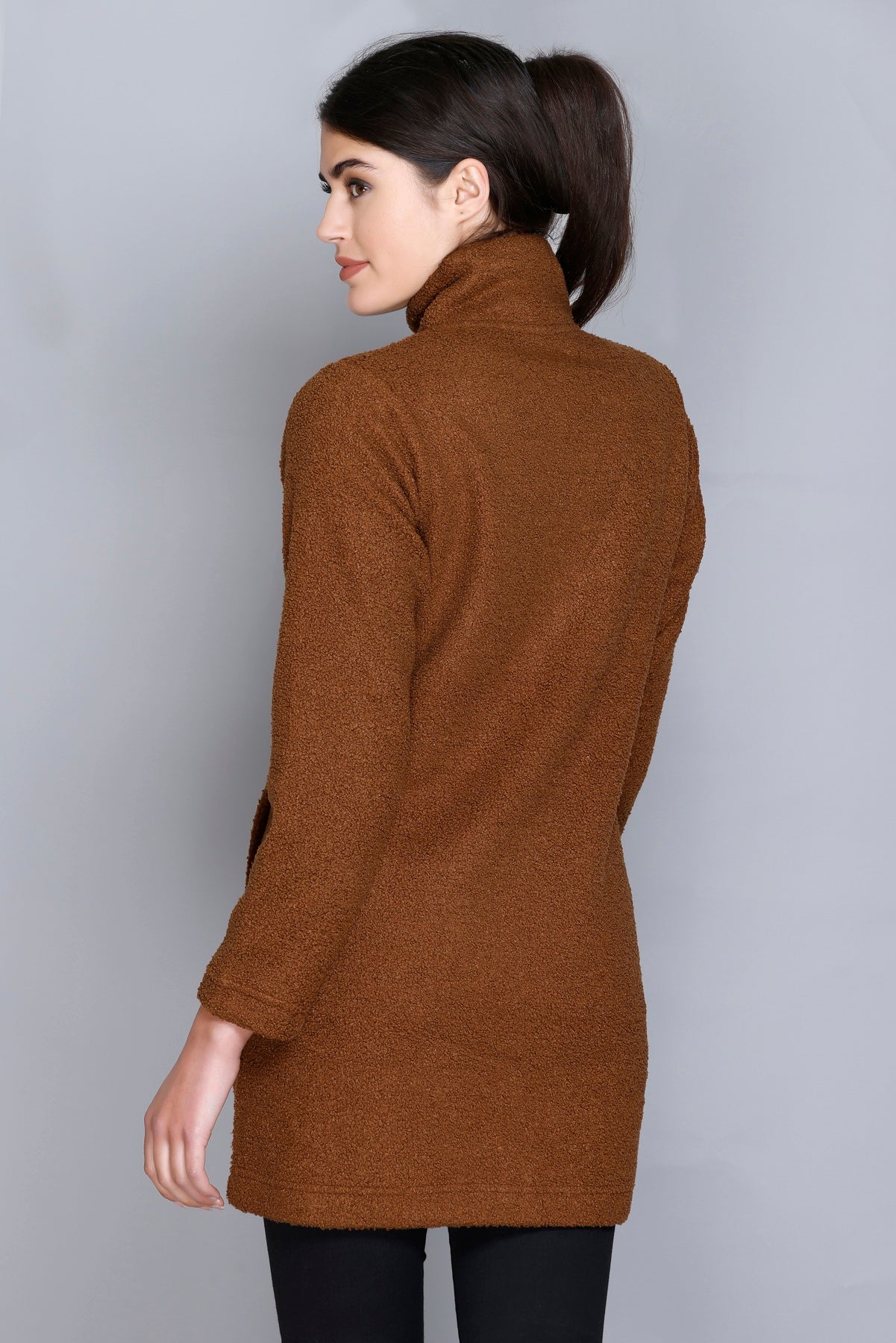 ANGELBELLS | Cloud-Soft Evergreen Sherpa Cocoon Jacket