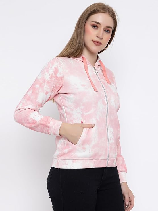 ANGELBELLS Women's Pink Camo Zip-Up Jacket – Stylish & Comfortable Outerwear