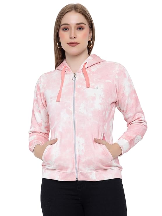 ANGELBELLS Women's Pink Camo Zip-Up Jacket – Stylish & Comfortable Outerwear