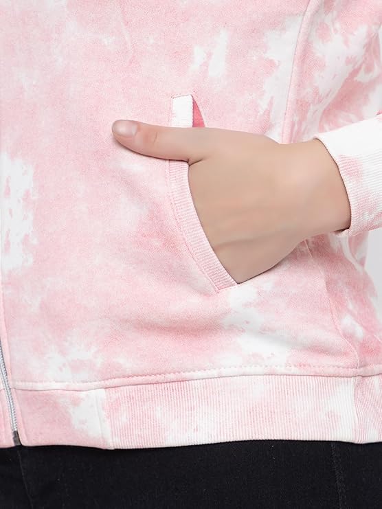 ANGELBELLS Women's Pink Camo Zip-Up Jacket – Stylish & Comfortable Outerwear